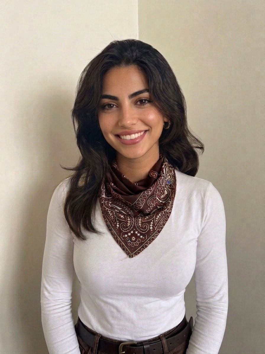 Brown Bandana - Silk