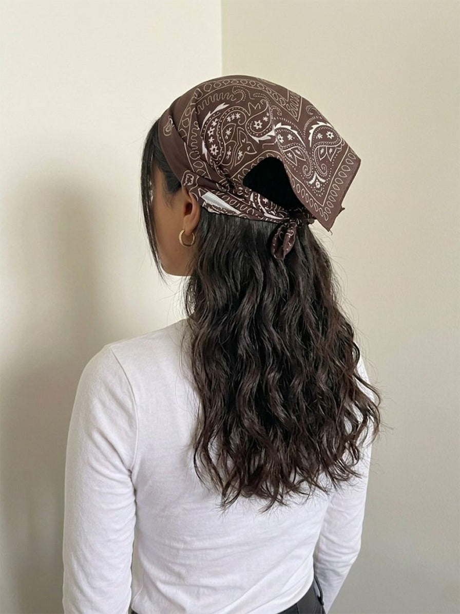 Brown Bandana - Silk