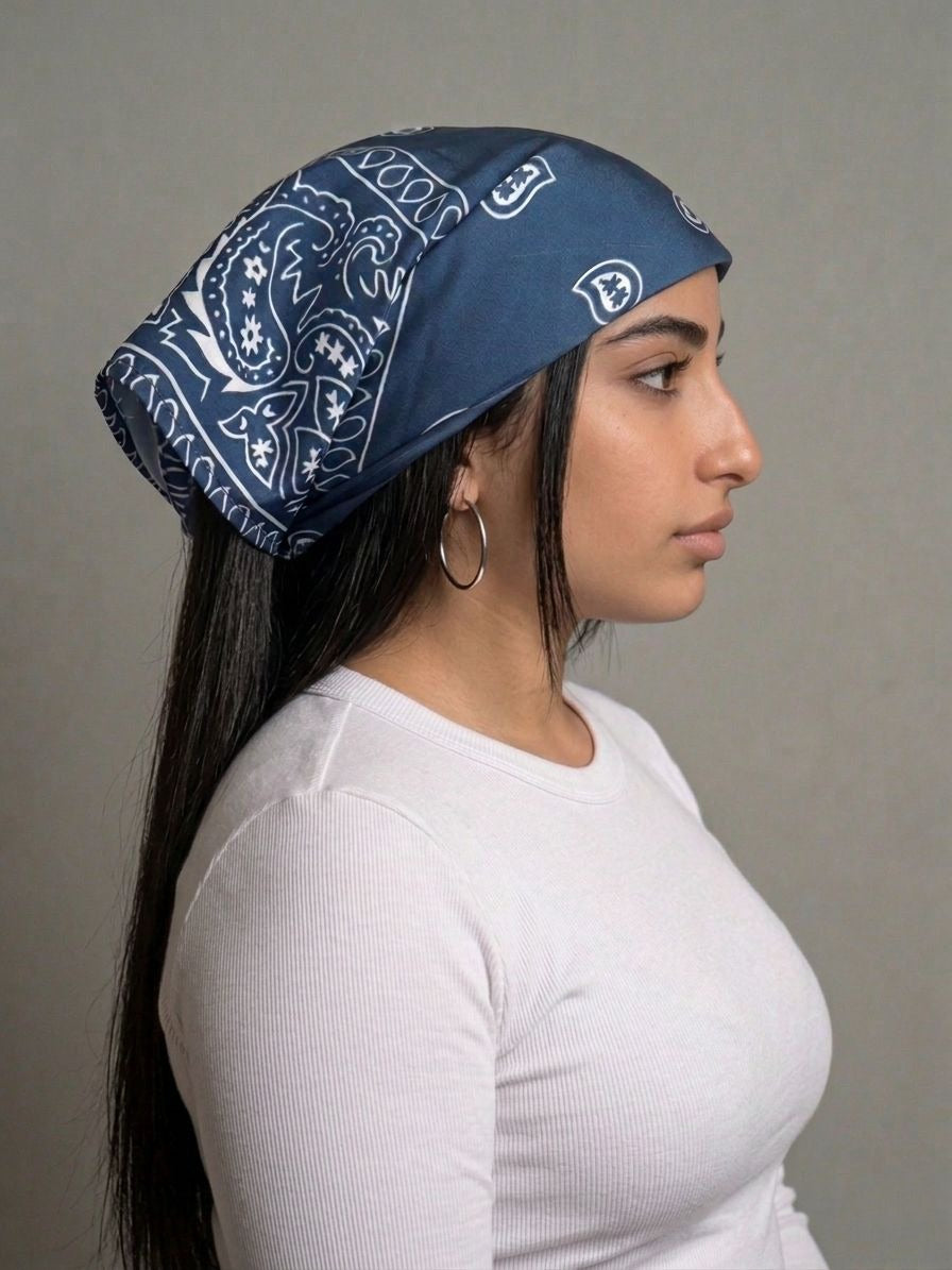 Navy Blue Bandana - Silk