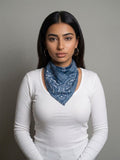 Navy Blue Bandana - Silk