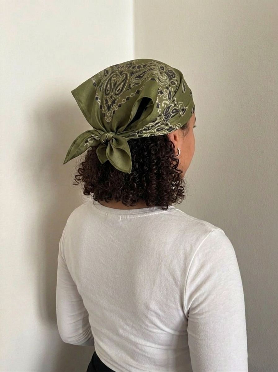 Olive Bandana - Silk