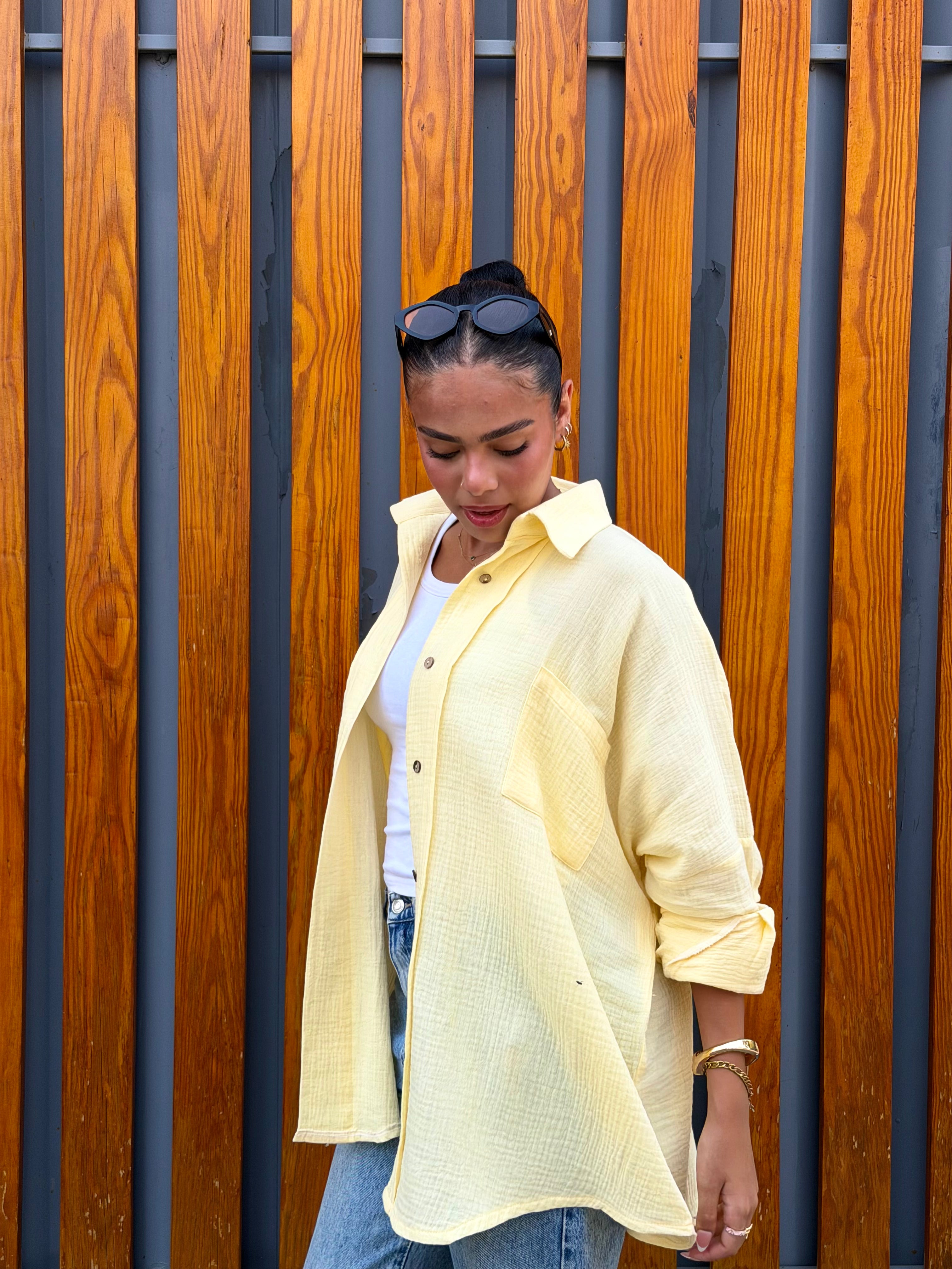 Butter-Yellow Crinkle Everyday – Shirt