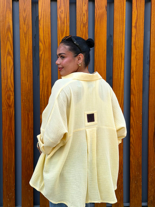 Butter-Yellow Crinkle Everyday – Shirt