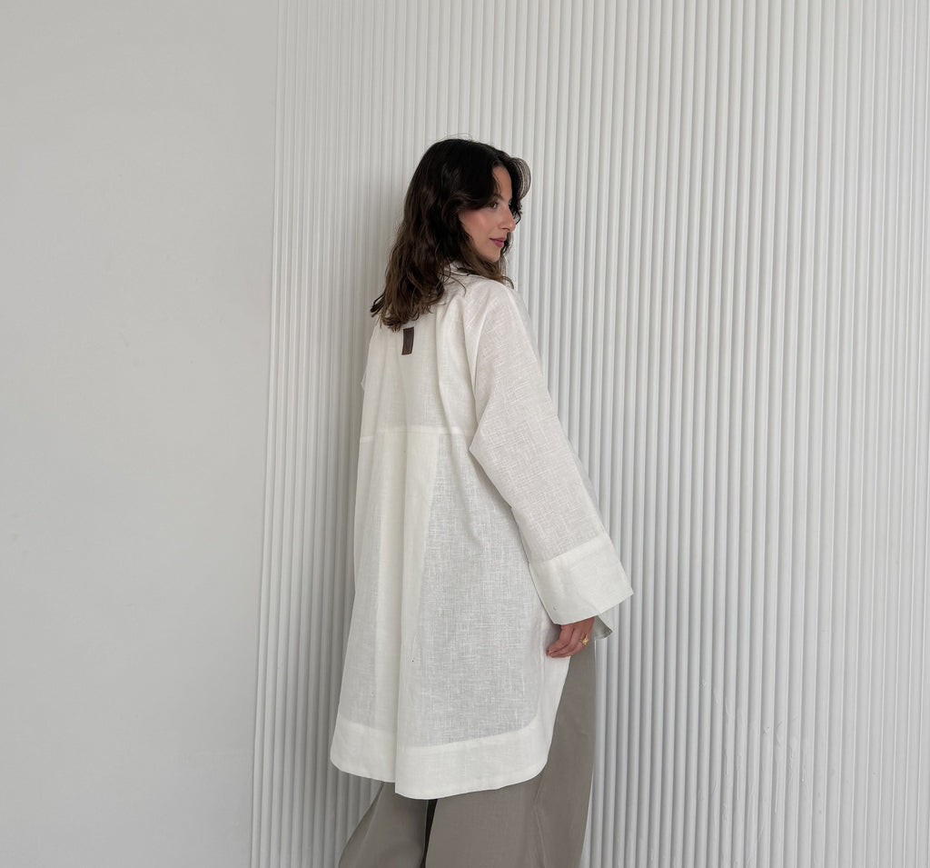 High Low Linen - White Shirt
