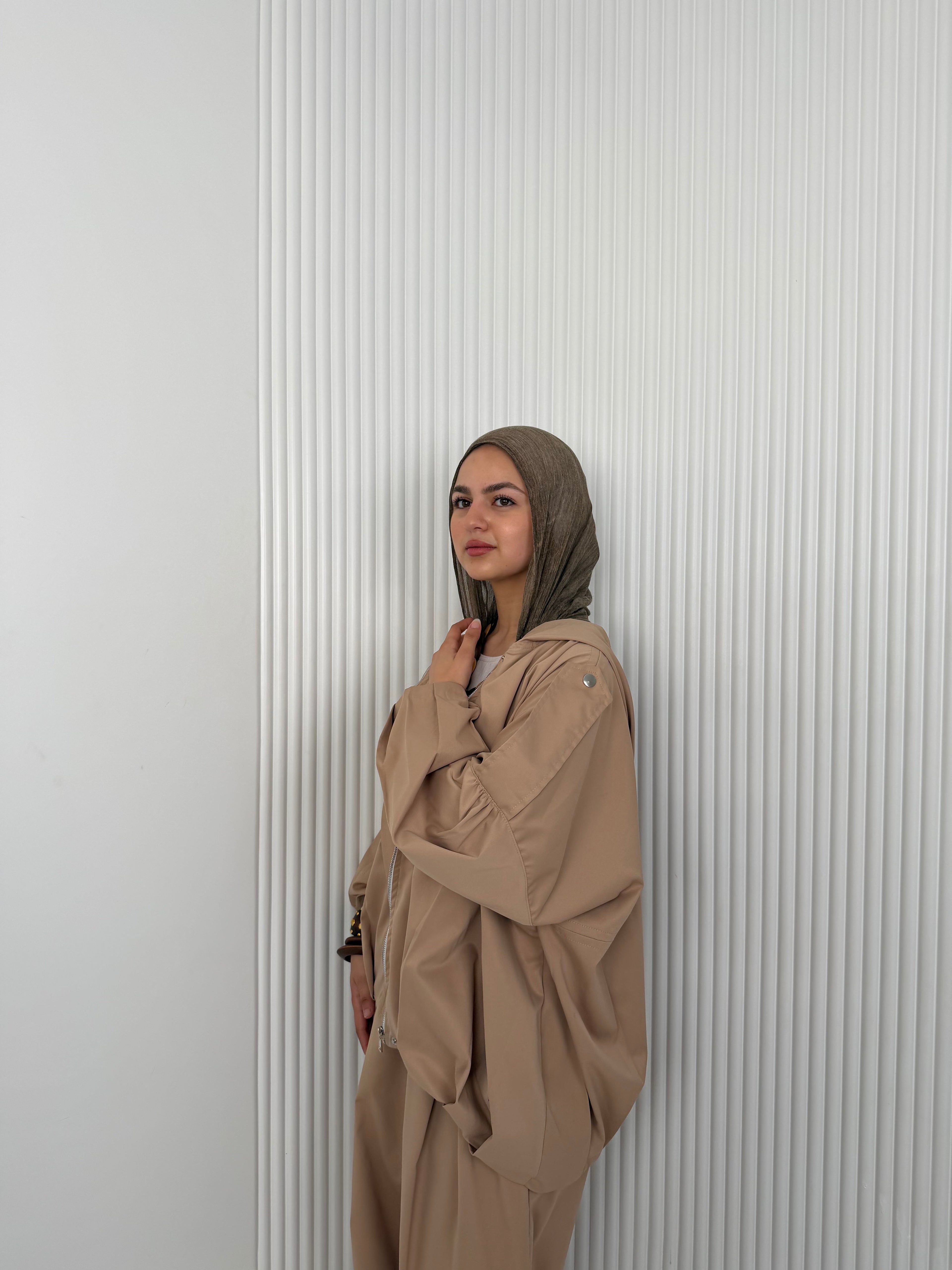 Waterproof Summer Bomber jacket - Beige