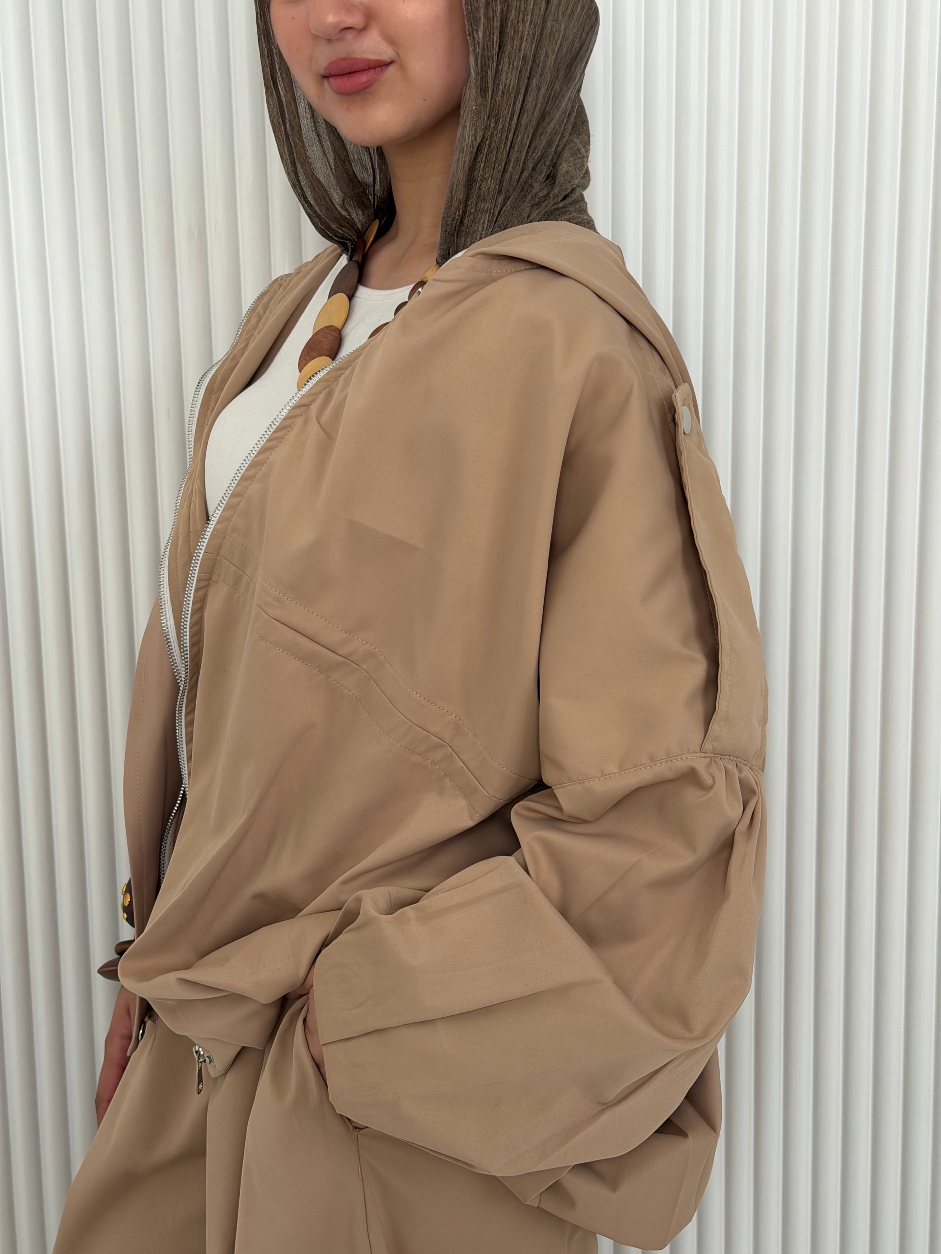 Waterproof Summer Bomber jacket - Beige