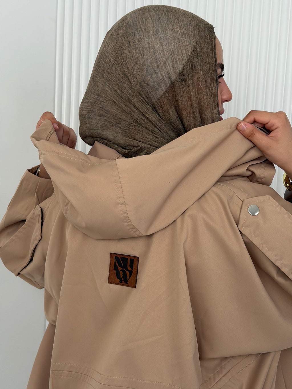 Waterproof Summer Bomber jacket - Beige