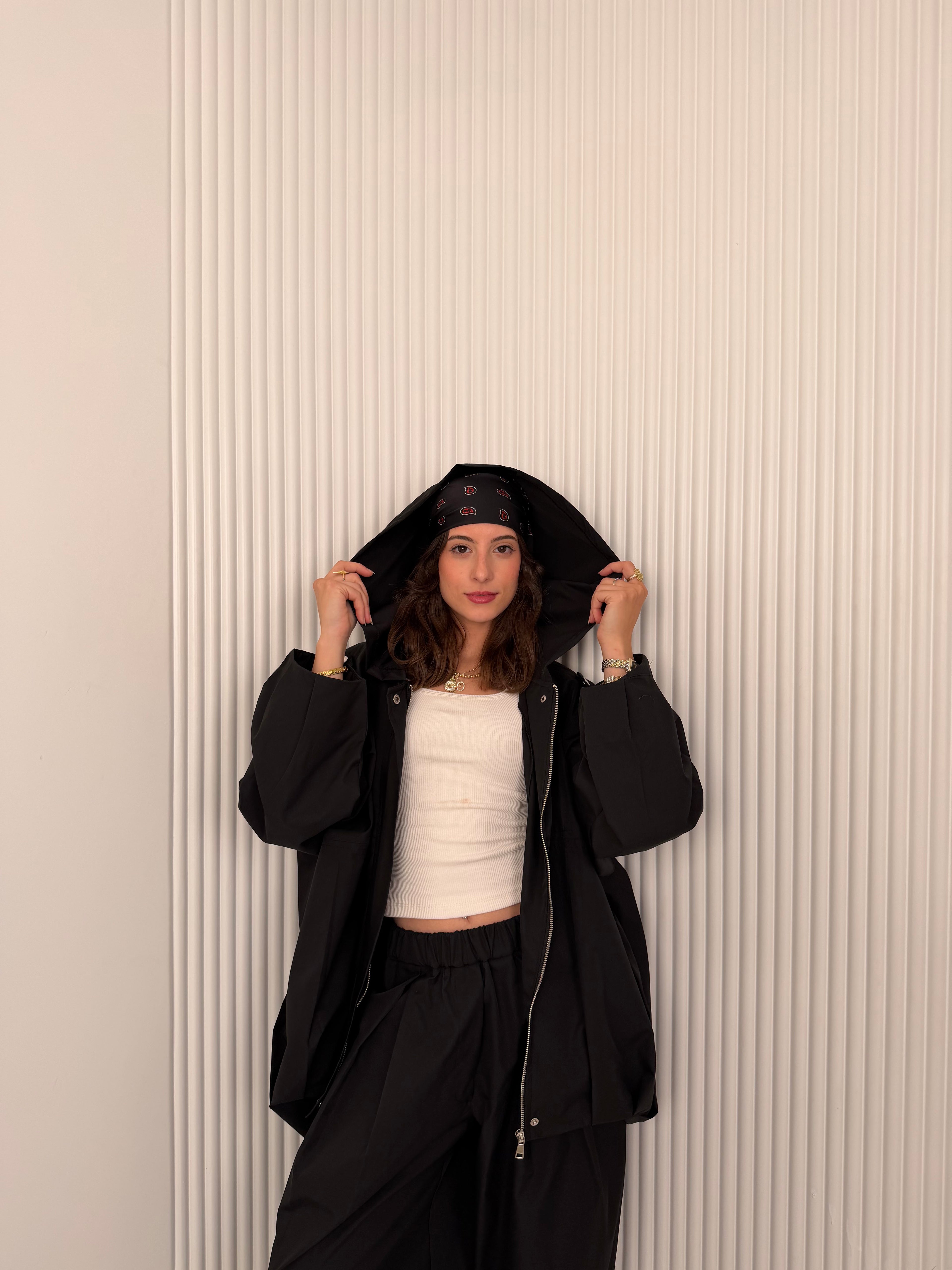 Waterproof Summer Bomber jacket - Black