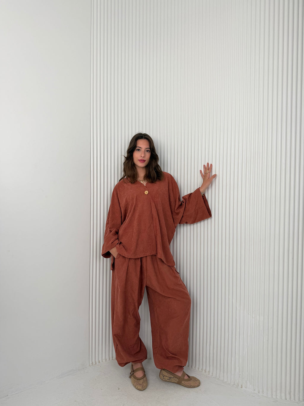 The Flowy Set - Clay Orange