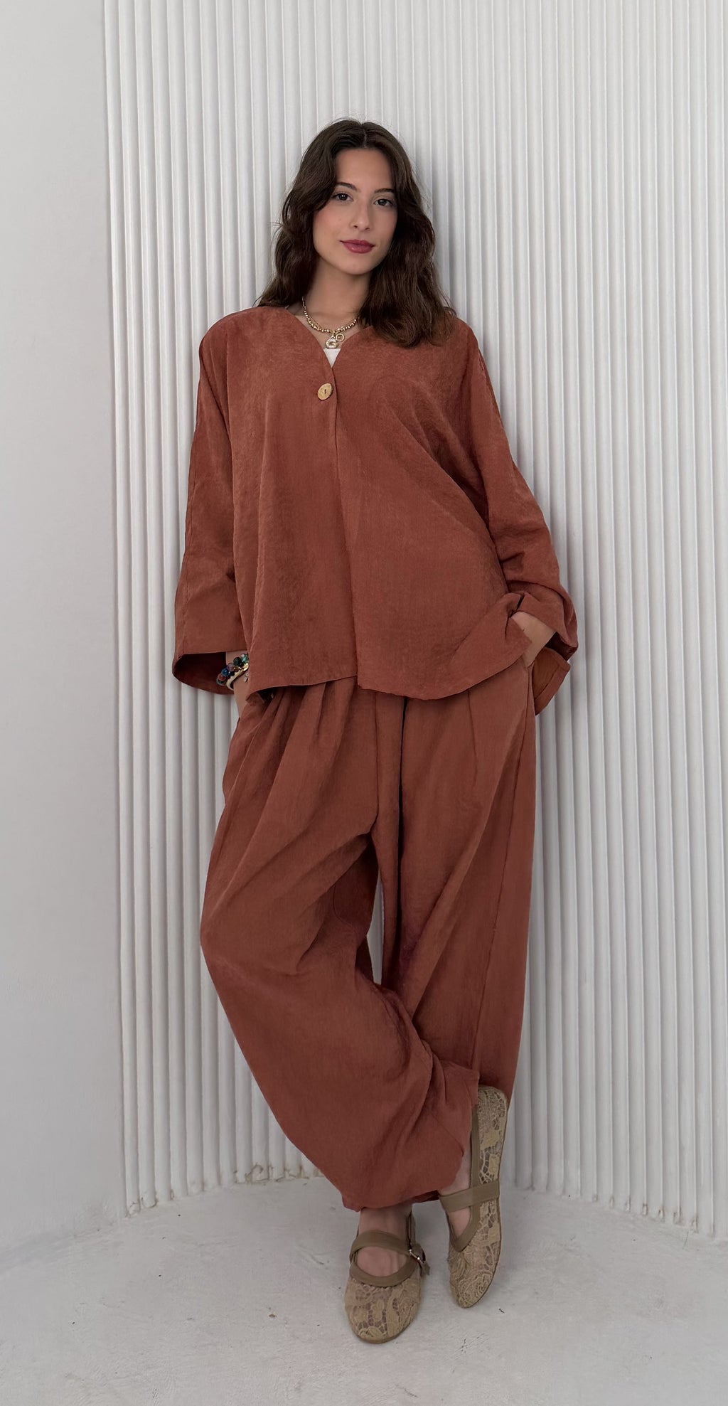 The Flowy Set - Clay Orange