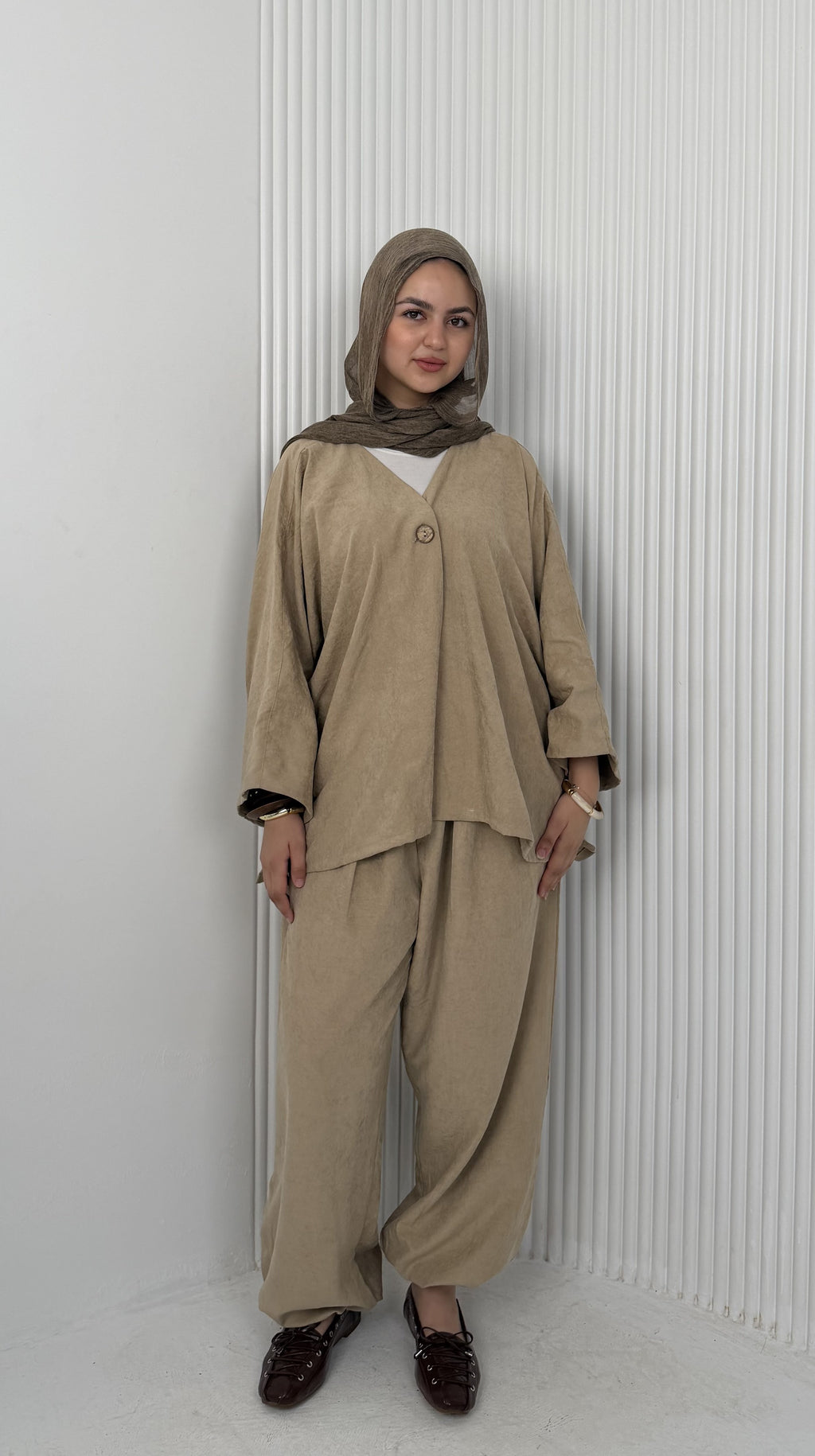 The Flowy Set - Sand Beige