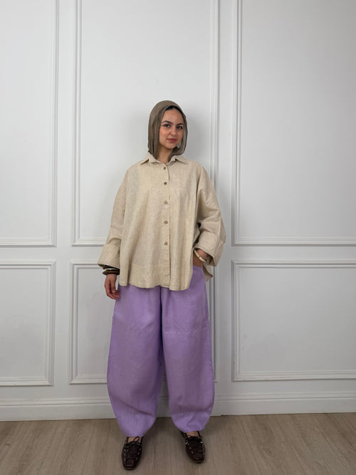 Balloon Linen - Lavender Pants
