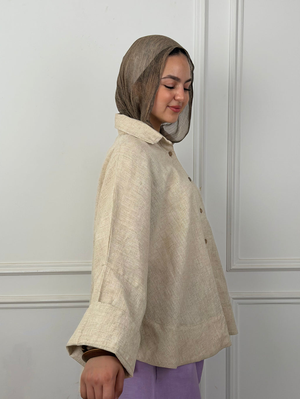 Flowy Linen - Beige Shirt