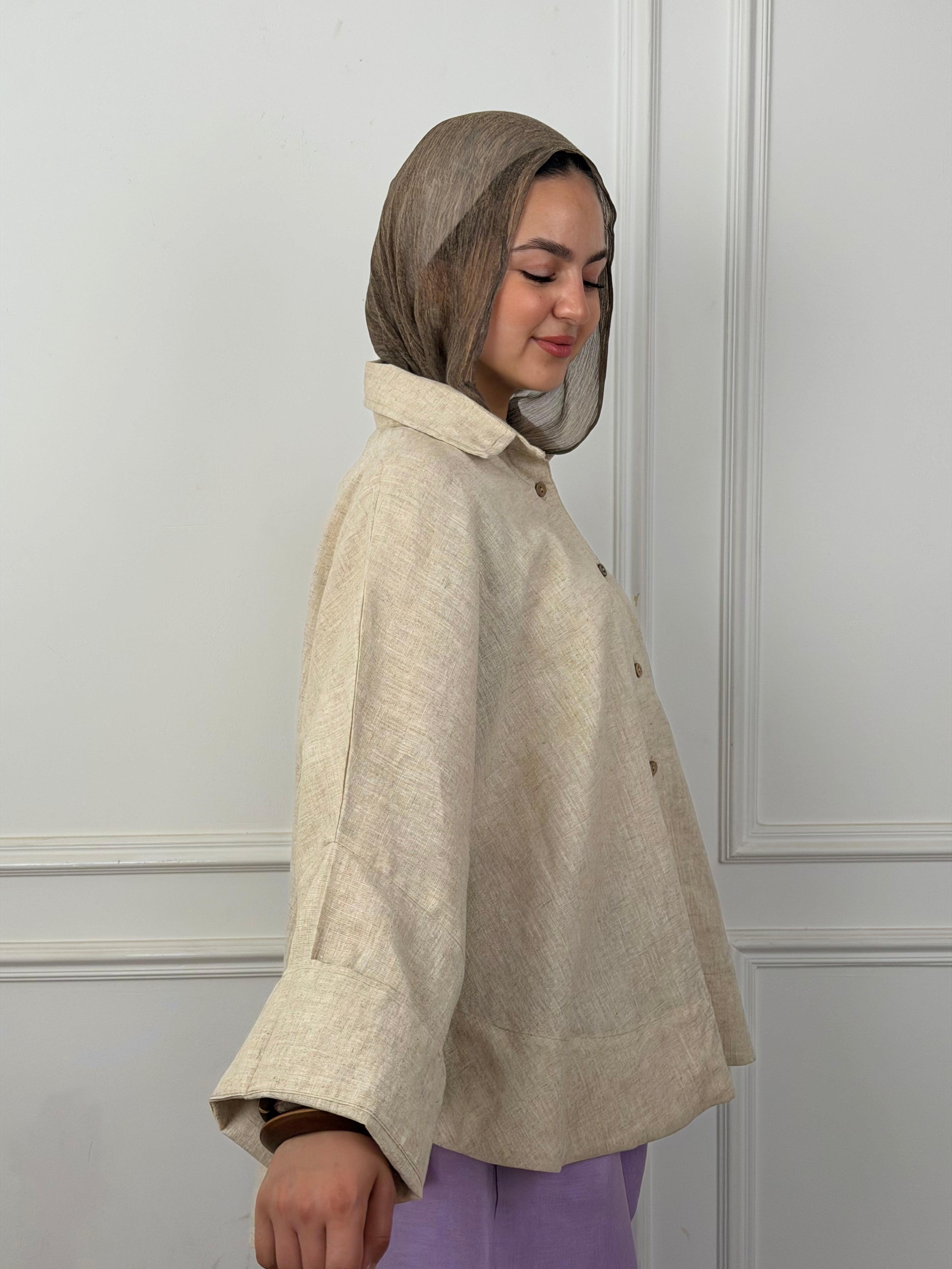 Flowy Linen - Beige Shirt