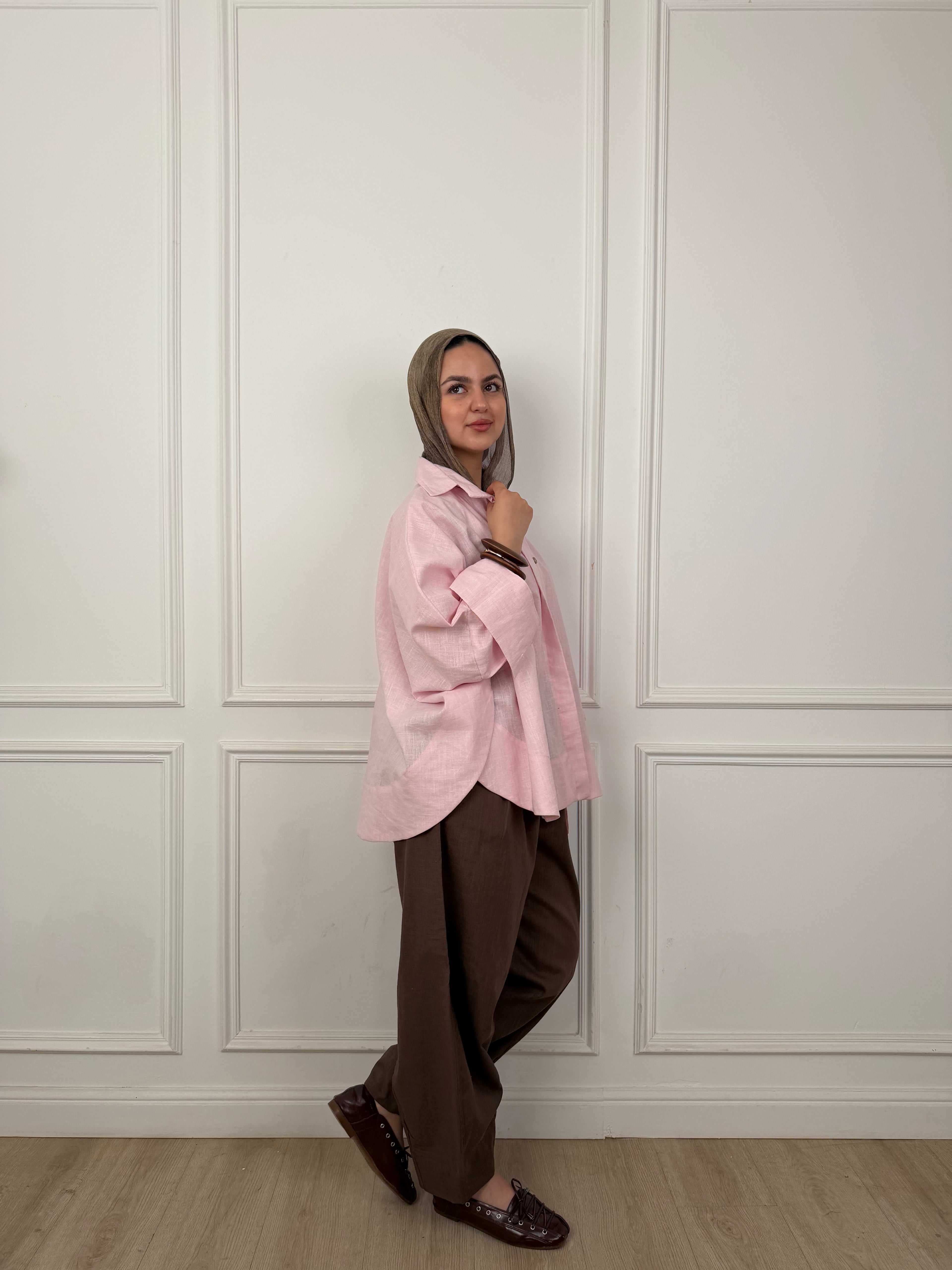 Balloon Linen - Brown Pants