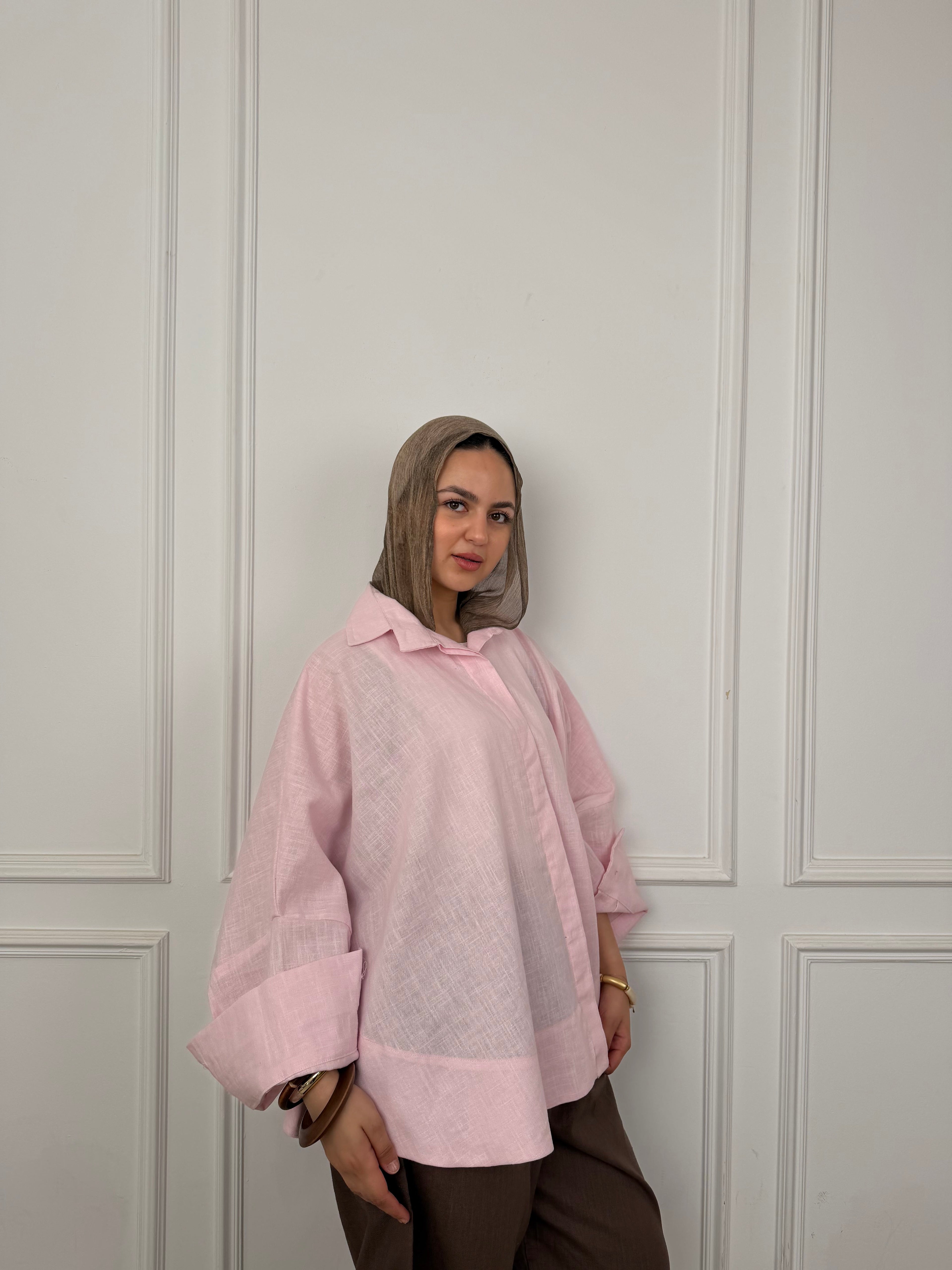 Flow Linen - Blush Pink Shirt