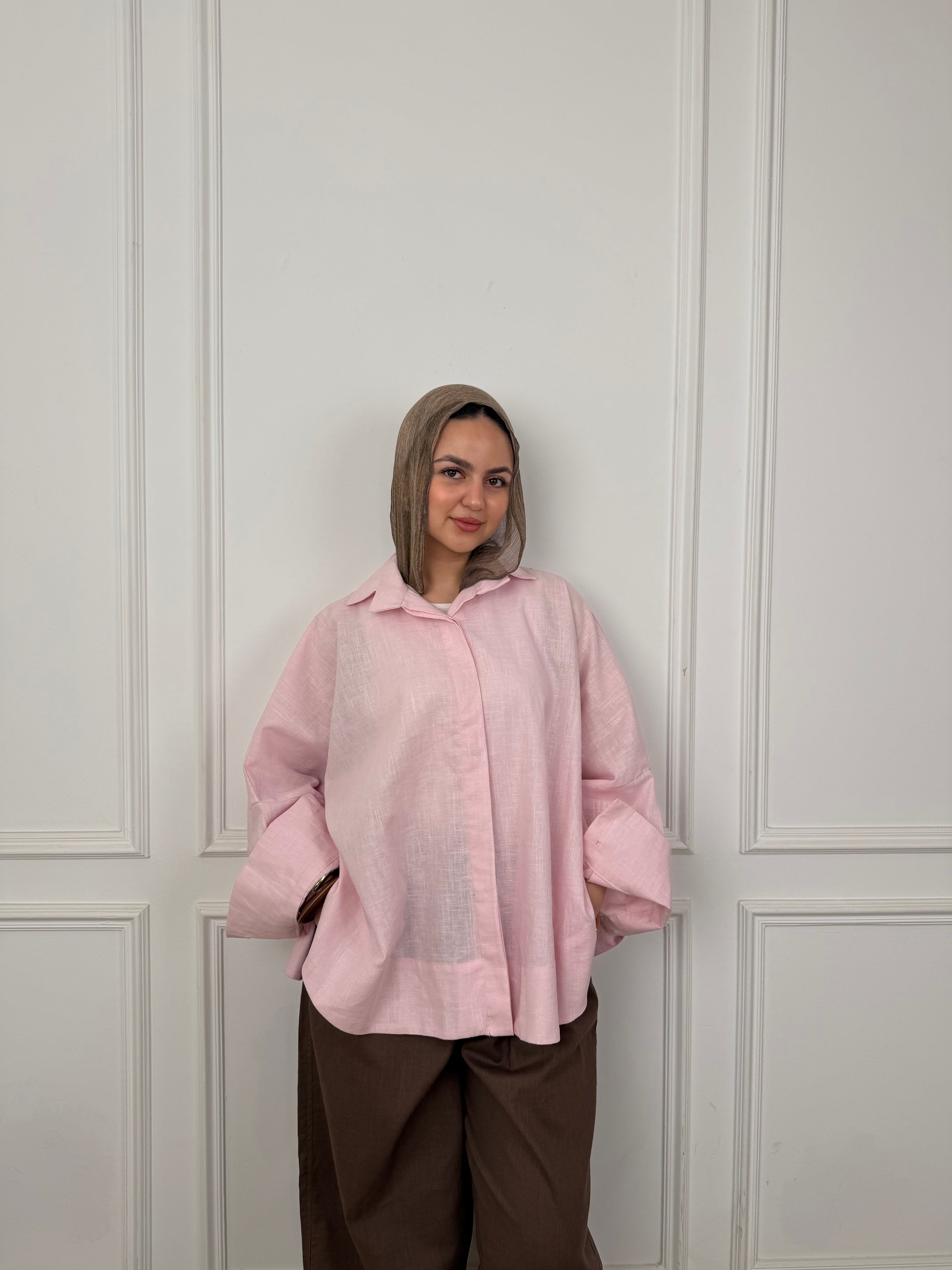 Flow Linen - Blush Pink Shirt