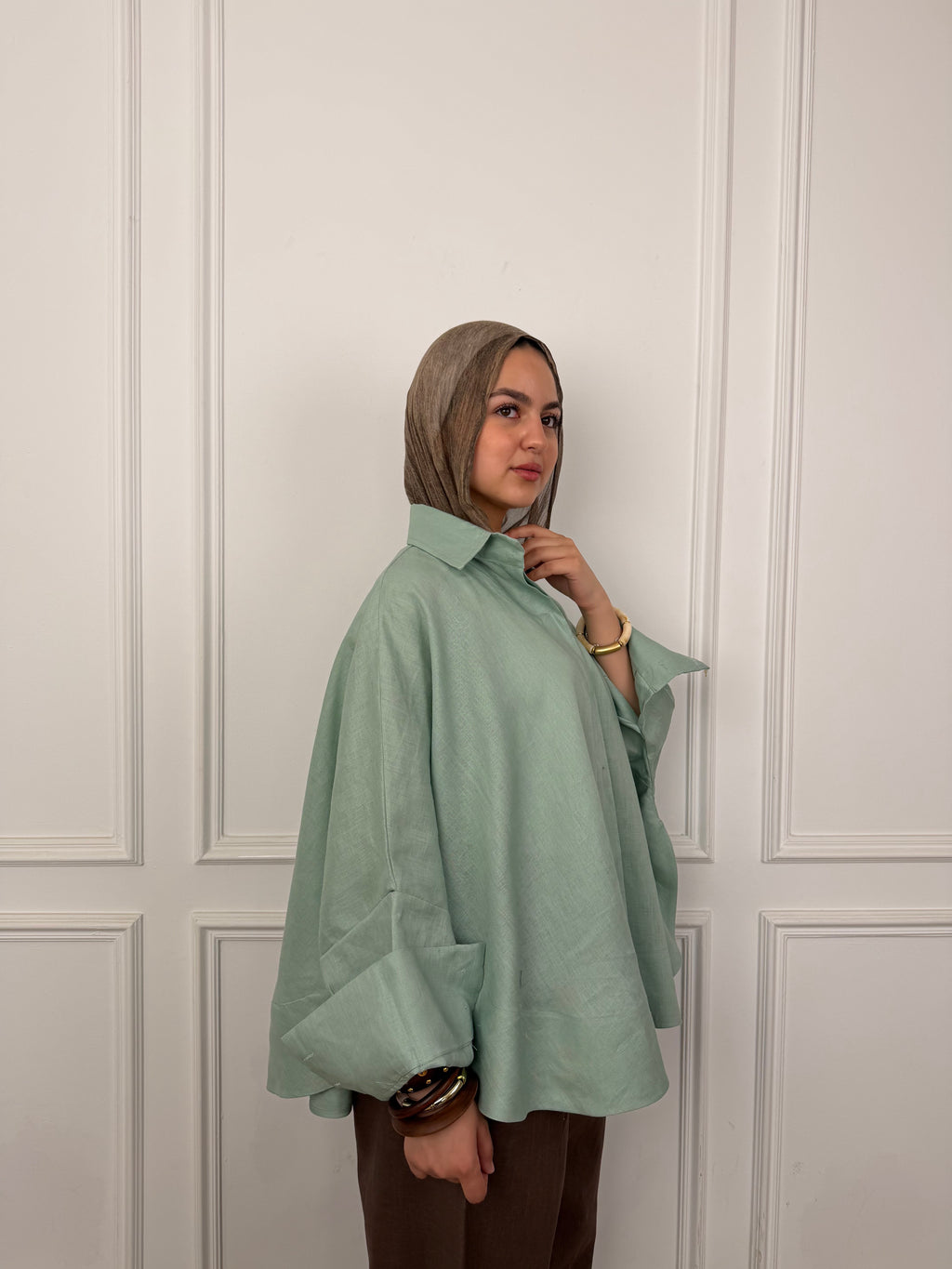 Flowy Linen - Mint Green Shirt