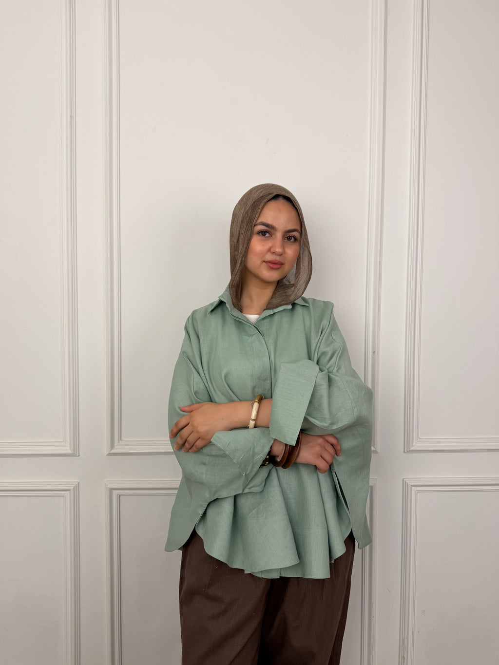Flowy Linen - Mint Green Shirt