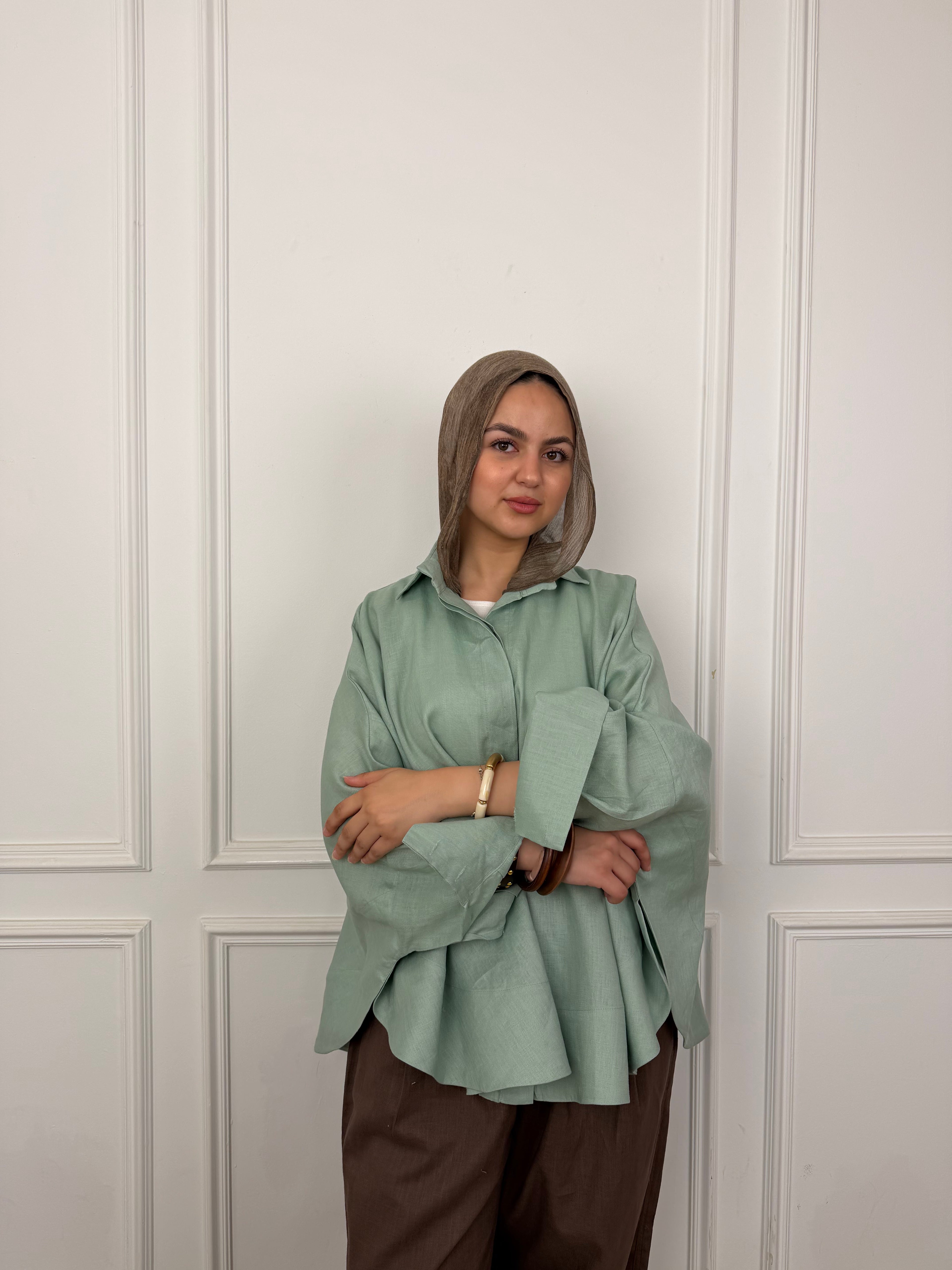 Flowy Linen - Mint Green Shirt