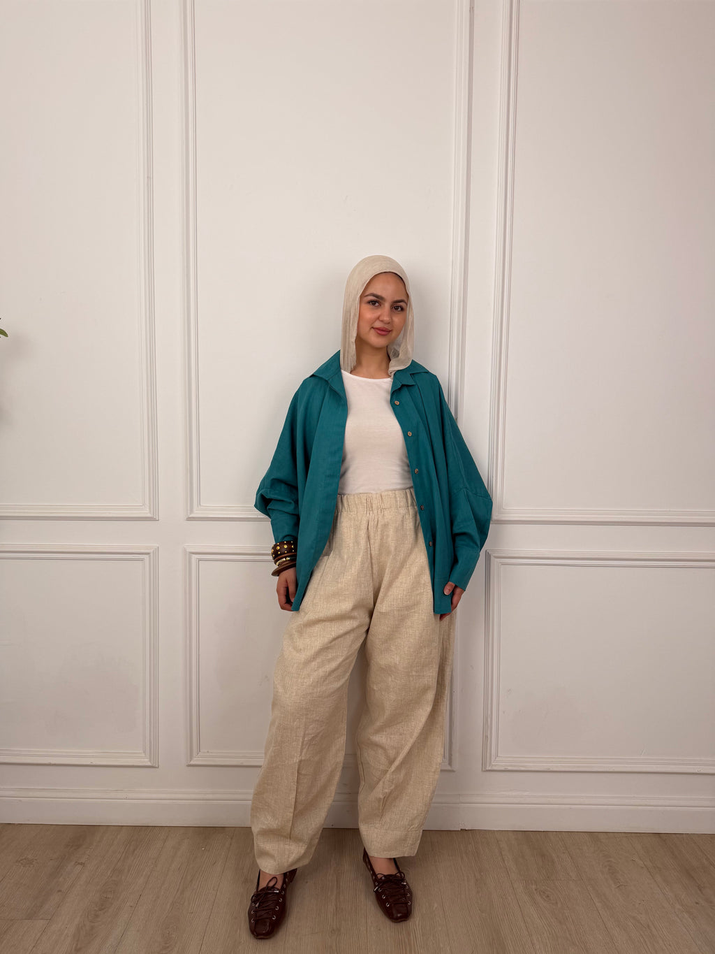 Balloon Linen - Beige Pants