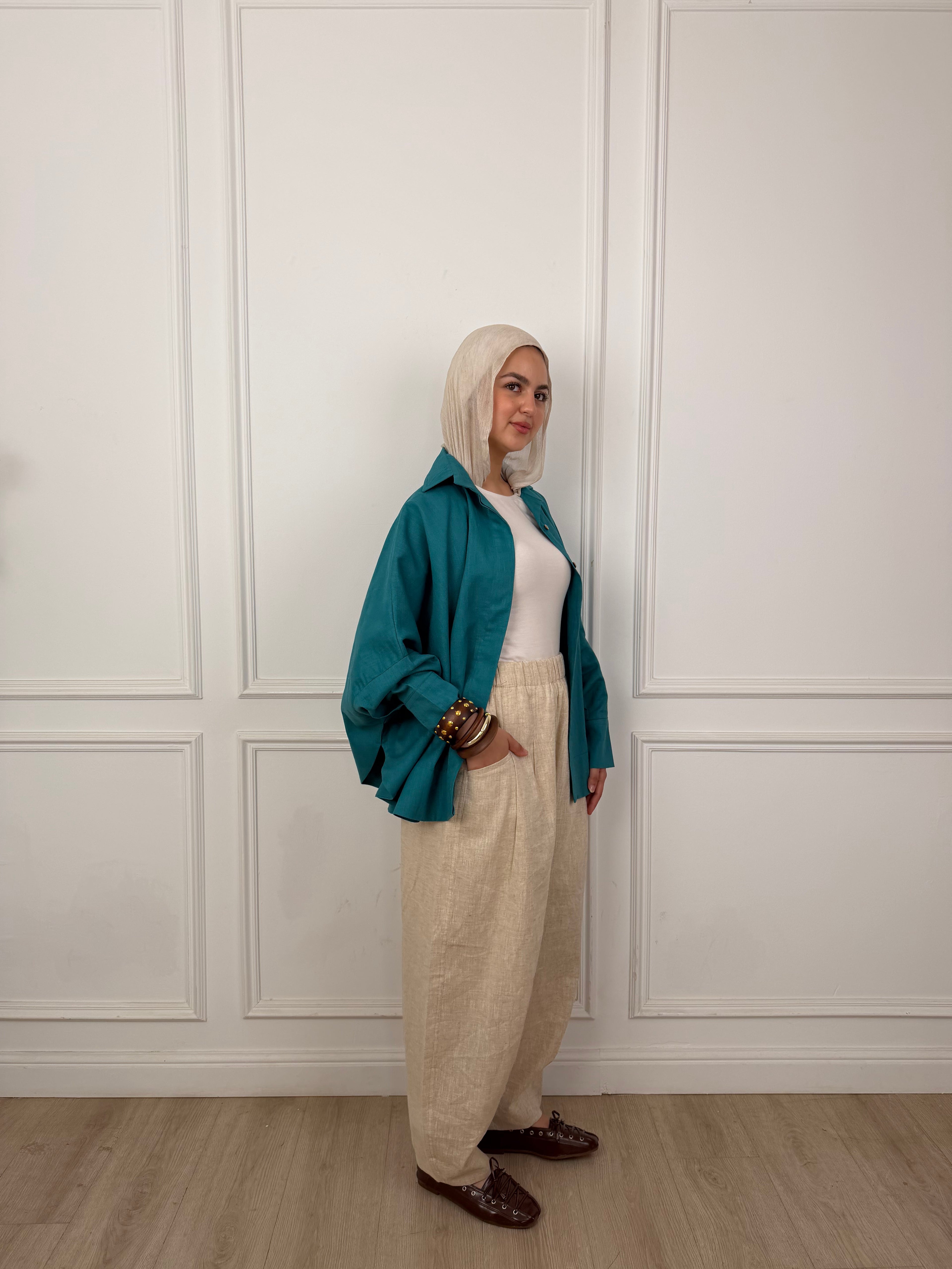 Balloon Linen - Beige Pants