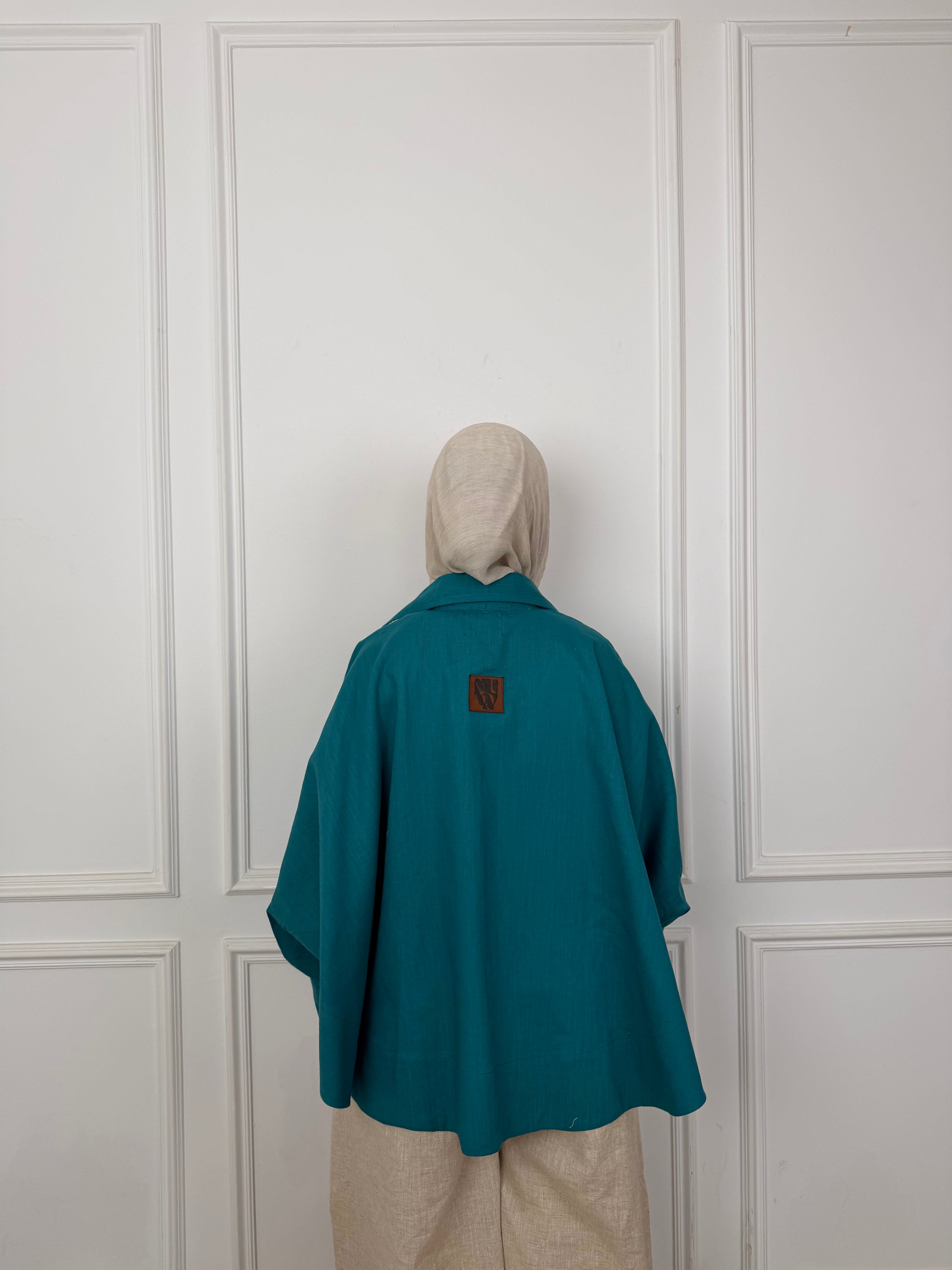 Flowy Linen - Teal Shirt